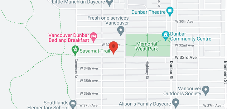 map of 3949 W 33RD AVENUE